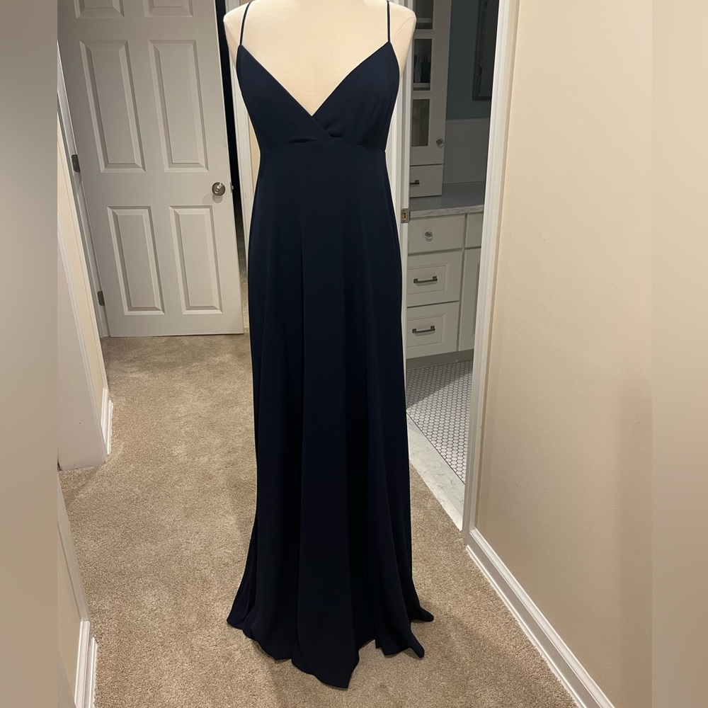 NWT Joanna August Crepe Dress Navy Size 8